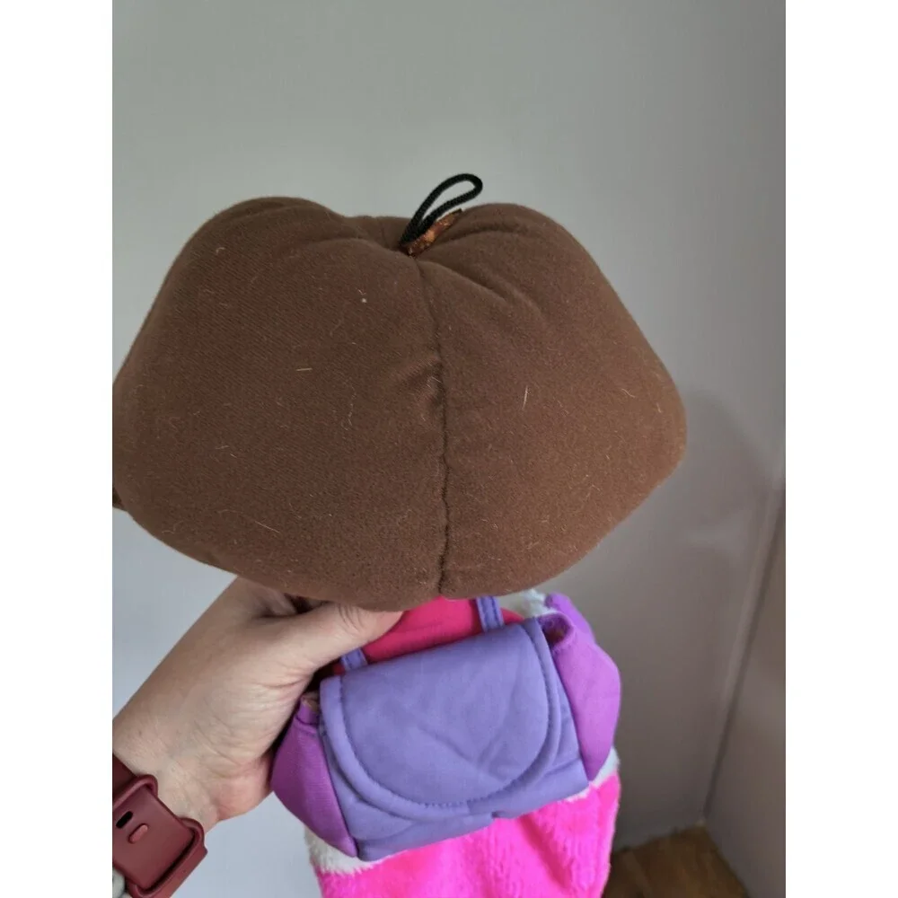 2003 Dora The Explorer Nick Jr Pink Girls Plush Head Fleece Christmas Stocking